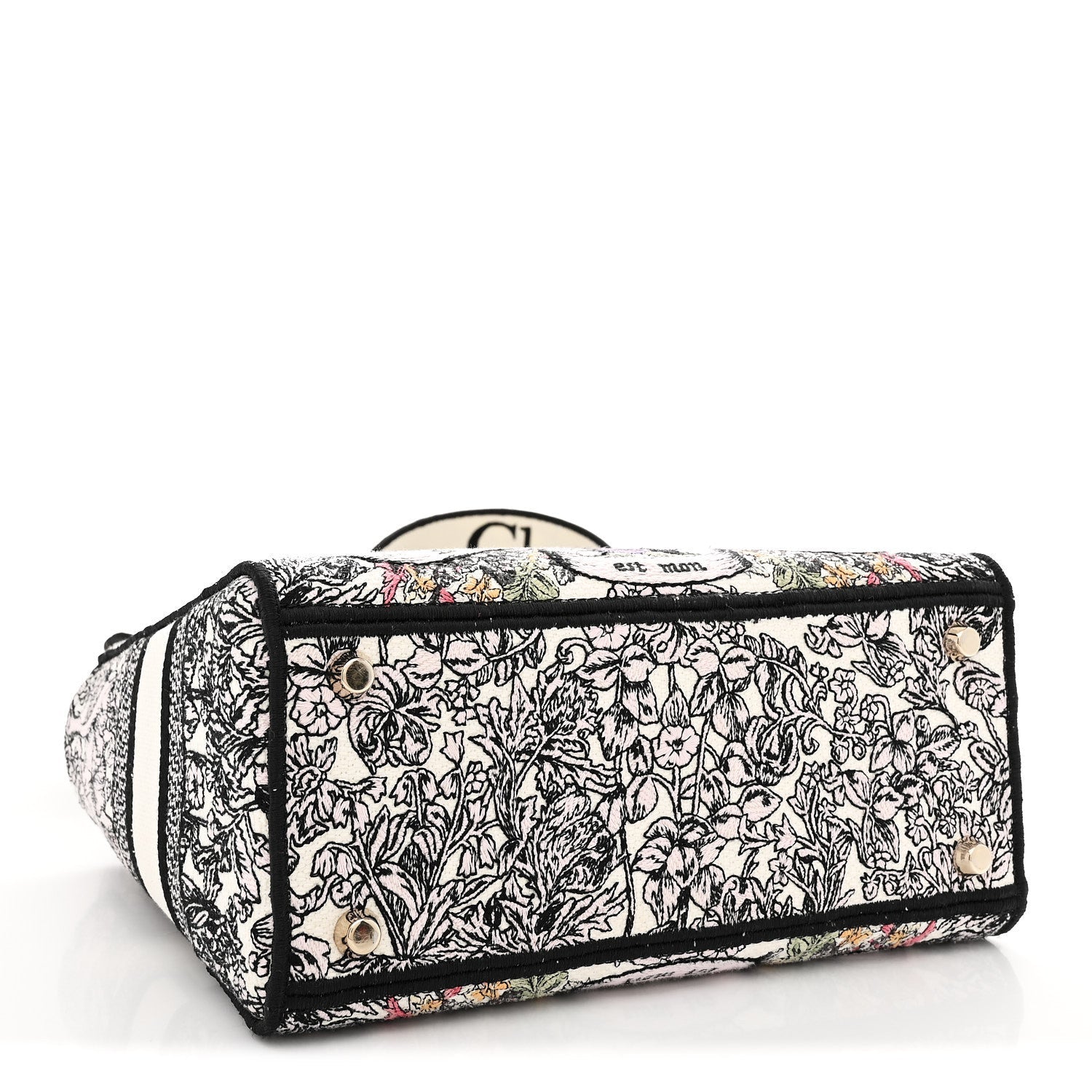 Canvas Around the World Embroidered Medium Lady D-Lite White Multicolor