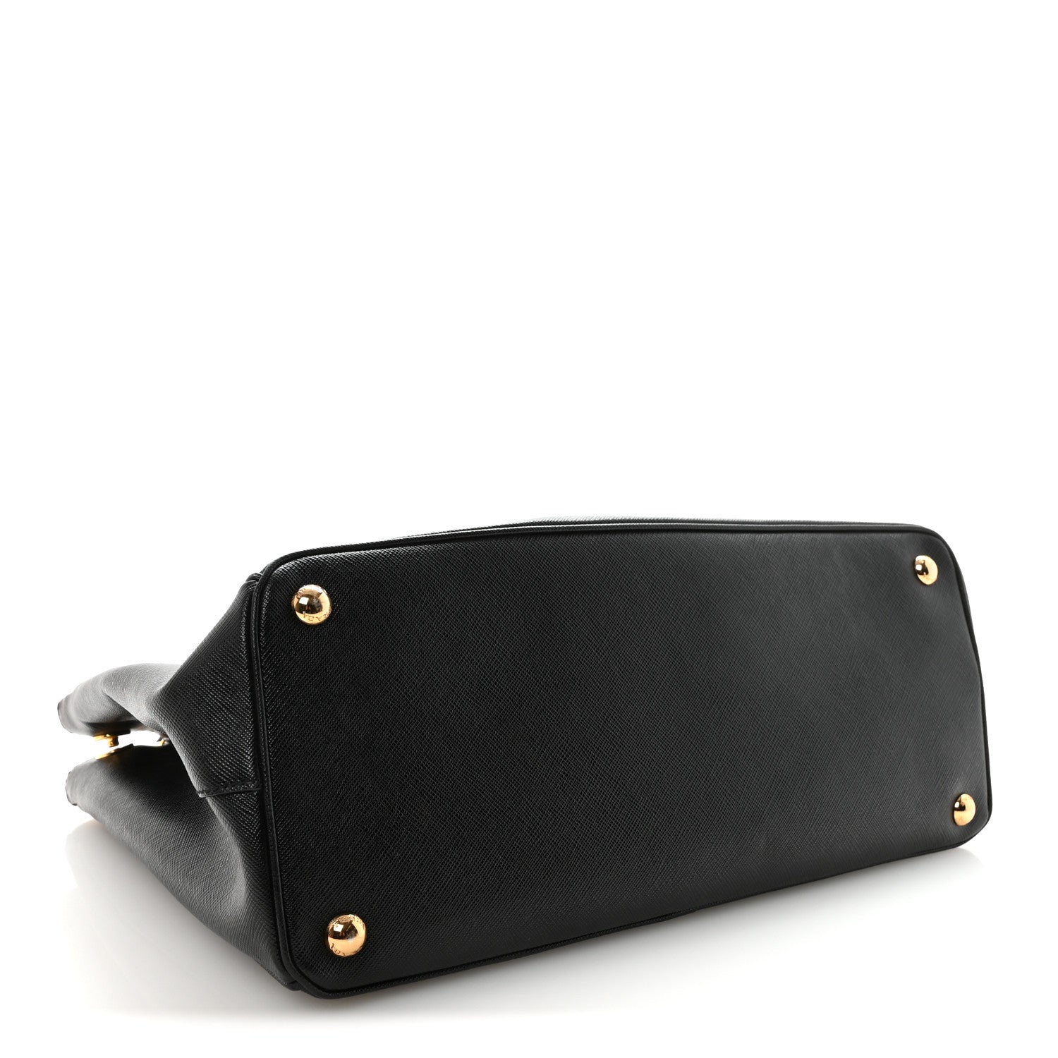 Saffiano Lux Large Galleria Double Zip Tote Black