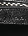 Agneau Arena Mini Le Cagole Duffle Crossbody Bag Black