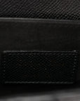 Grained Calfskin Mini Saddle Bag Black