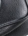 Pebbled Calfskin Small Soho Disco Bag Black