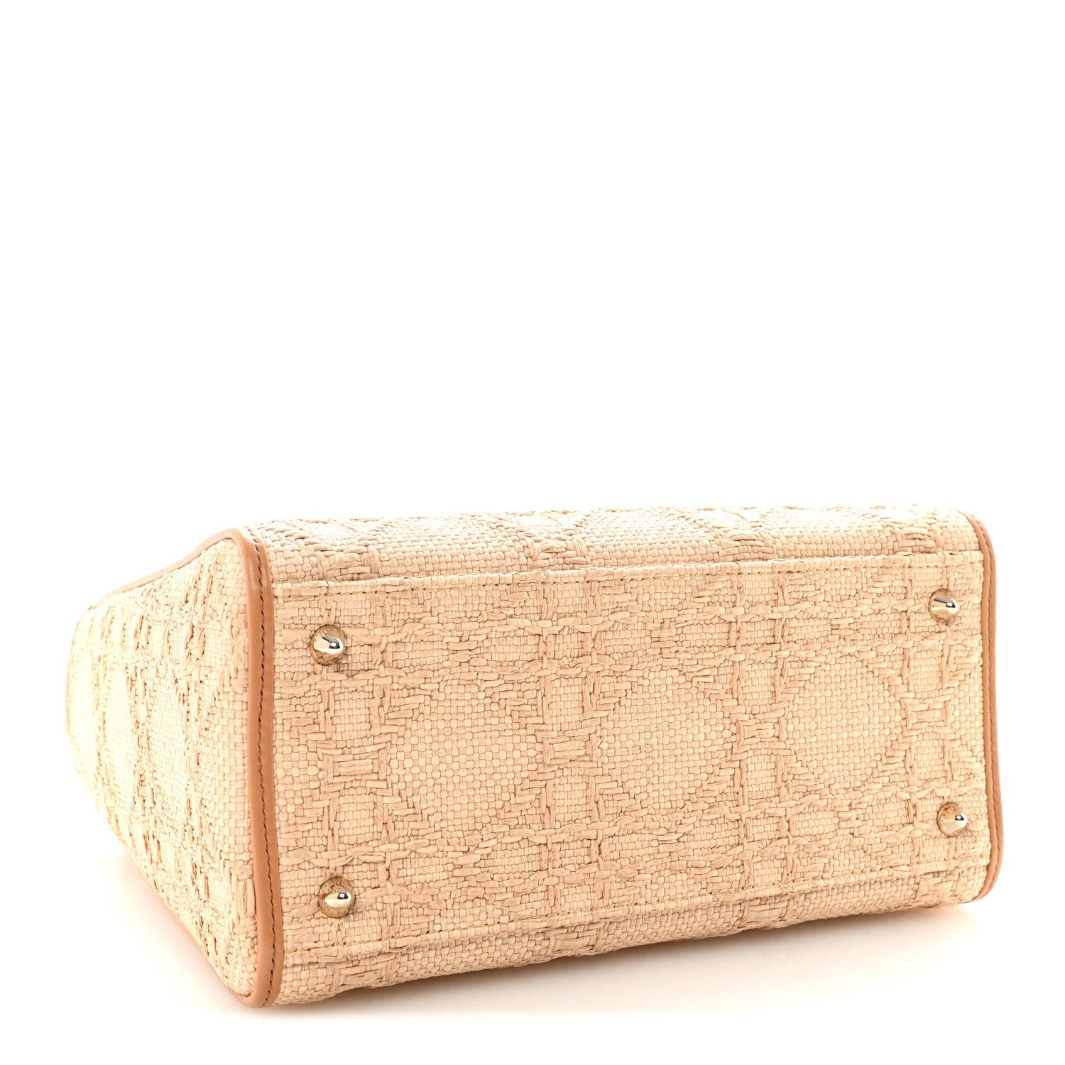 Raffia Medium Lady D1OR Bag Beige