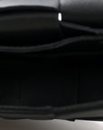 Lambskin Maxi Intrecciato Extra Mini Cassette Crossbody Bag Black