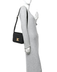 Shiny Calfskin Medium Triomphe Black