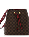 Damier Ebene Neonoe MM Cherry Berry