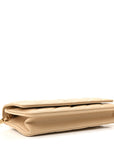 Caviar Quilted Wallet on Chain WOC Beige