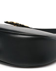 Smooth Calfskin Medium Strap Ava Triomphe Shoulder Bag Black