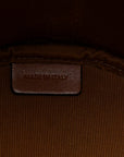 Triomphe Canvas Calfskin Small Drawstring Bucket Bag Tan