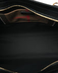 Calfskin Mega Check Small Banwell Tote Black