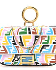 X SARAH COLEMAN Vitello Liberty Ceylon Micro FF Fish Eye Embossed Nano Baguette Charm Multicolor Cyber Blue