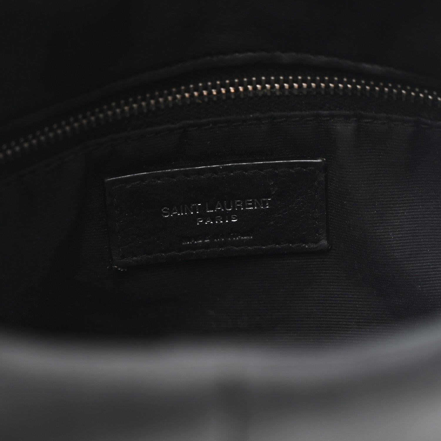 Lambskin Quilted Small Loulou Puffer Monogram Chain Satchel Black