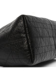 Crinkled Calfskin Macrocannage Large Voyage Bag Black