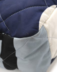 Silk Maxi Scarf CHNL 19 Flap Black Blue White