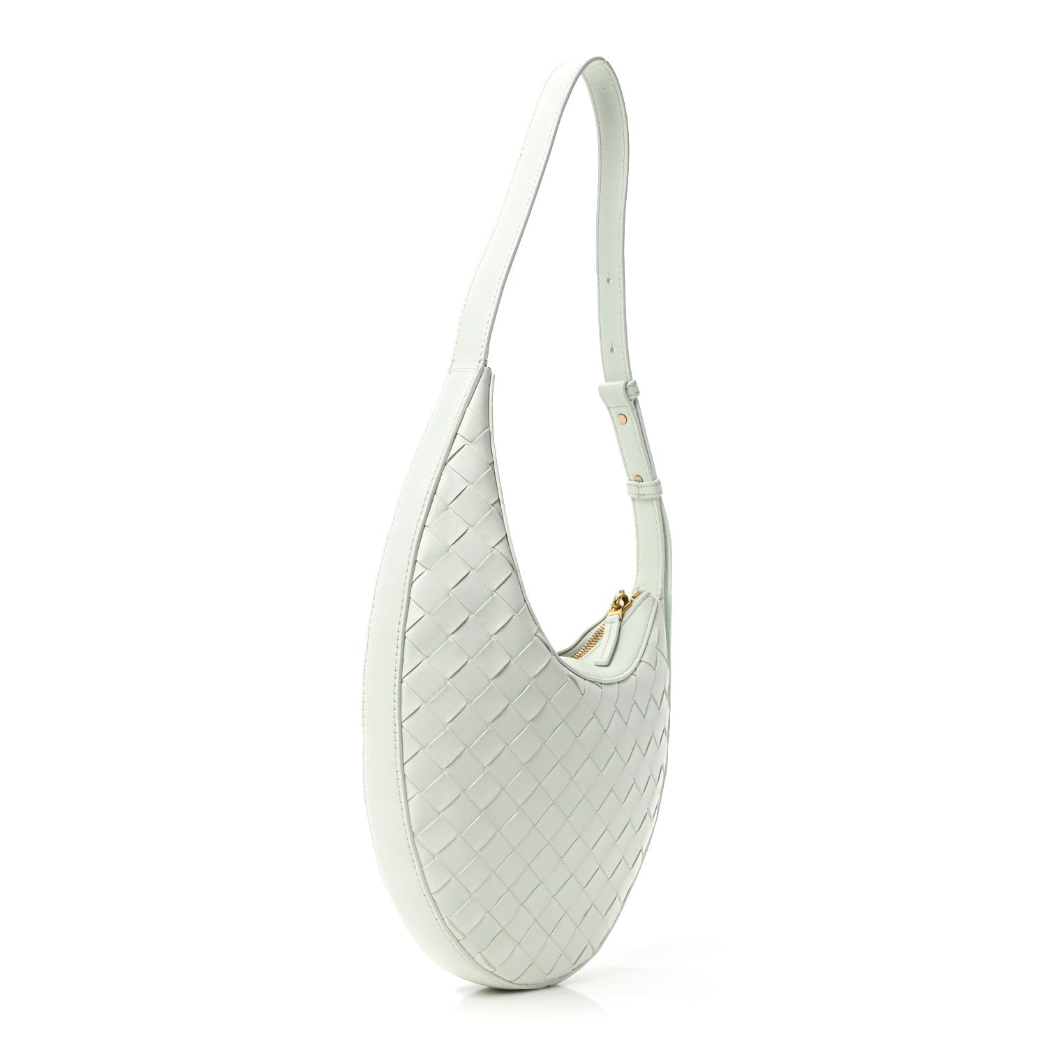 Nappa Intrecciato Small Drop Shoulder Bag Glacier