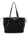 Tessuto Nylon Saffiano Tote Black