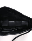 Calfskin Maxi Intrecciato Cassette Pouch On Strap Black