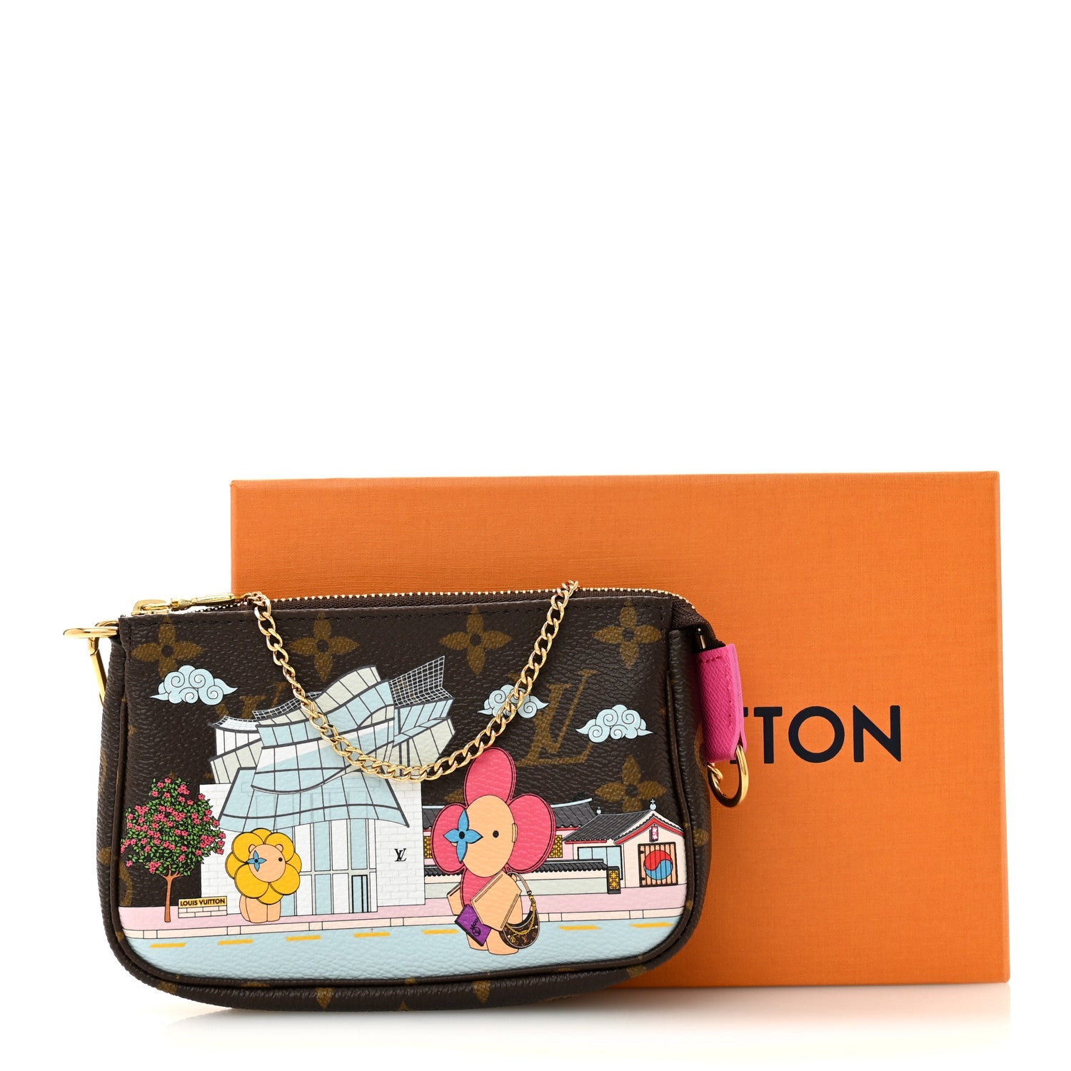 Monogram 2022 Christmas Animation Seoul Mini Pochette Accessories Fuchsia