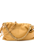Mellow Nappa Donut Chain Large Flamenco Knot Clutch Sahara