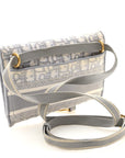 Oblique Slim Saddle Pouch Grey