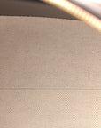 GG Supreme Monogram Textured Dollar Calfskin Web Mini Ophidia Top Handle Bag Beige Ebony New Acero
