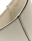 Brushed Calfskin Cleo Adjustable Strap Shoulder Bag White