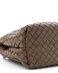 Nappa Intrecciato Medium Andiamo Shoulder Bag Taupe Grey