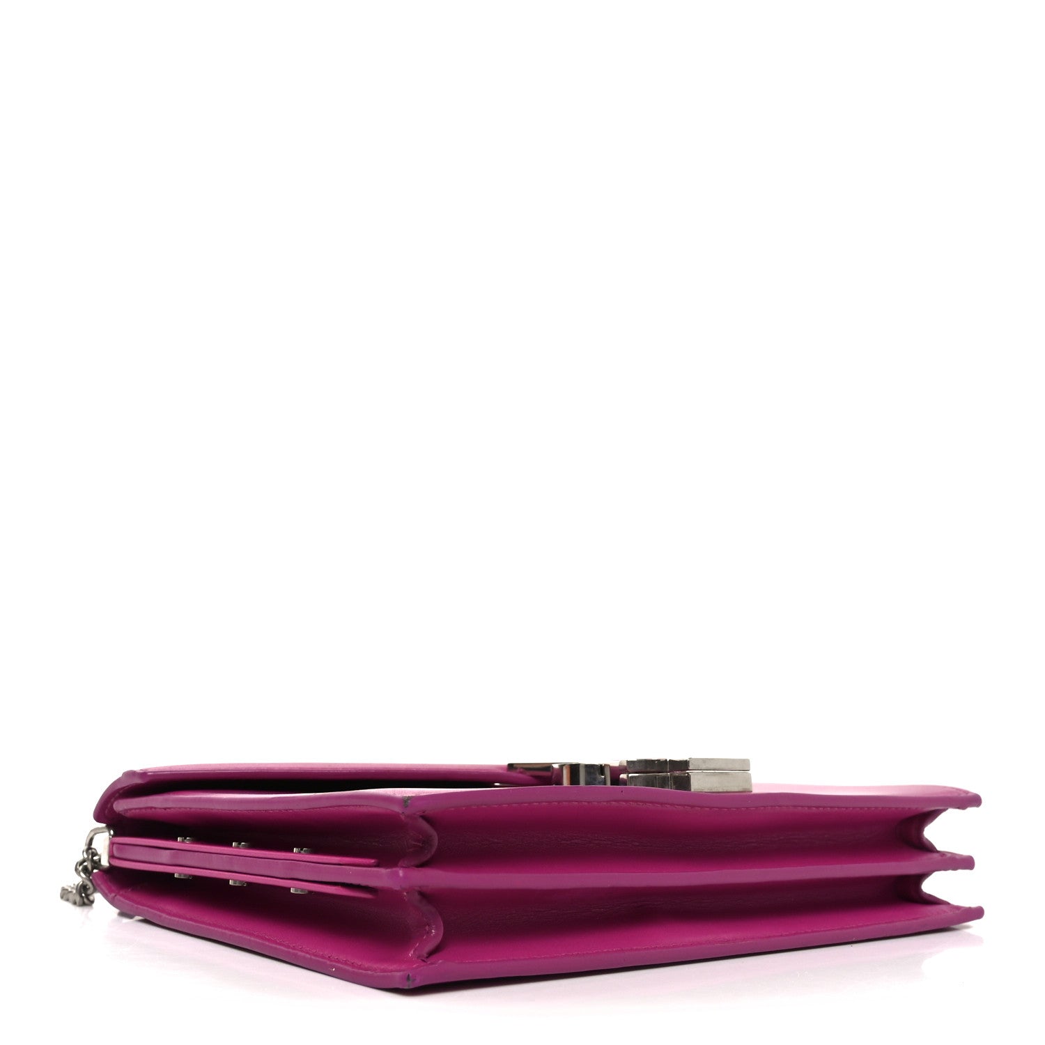 Smooth Calfskin Monogram Cassandra Clasp Bag Electric Fuchsia