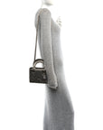 Satin Crystal Cannage Mini Lady D1OR Gray