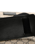 GG Supreme Monogram Flat Messenger Bag Beige Black New Acero