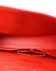 Caviar Quilted Medium Double Flap Red