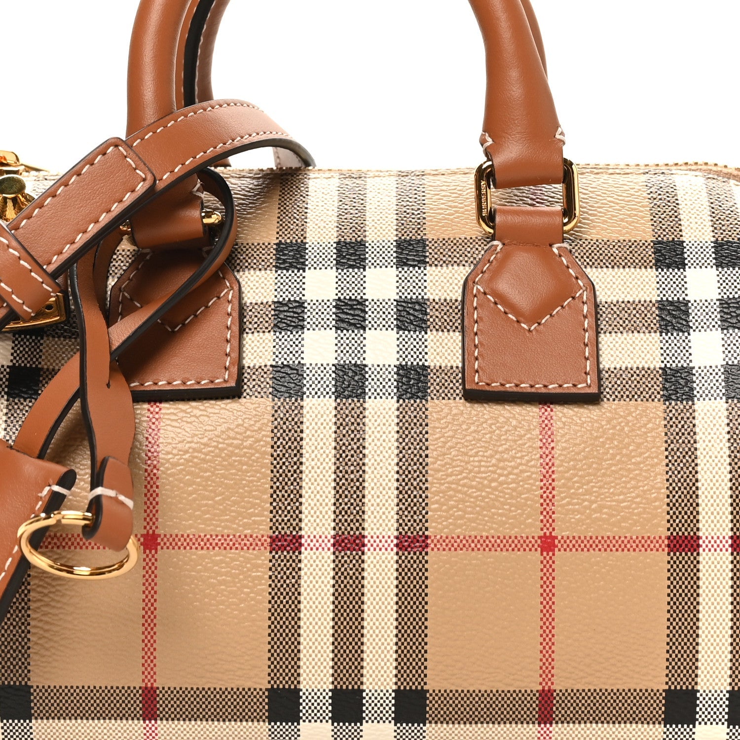 Vintage Check Mini Bowling Bag Briar Brown