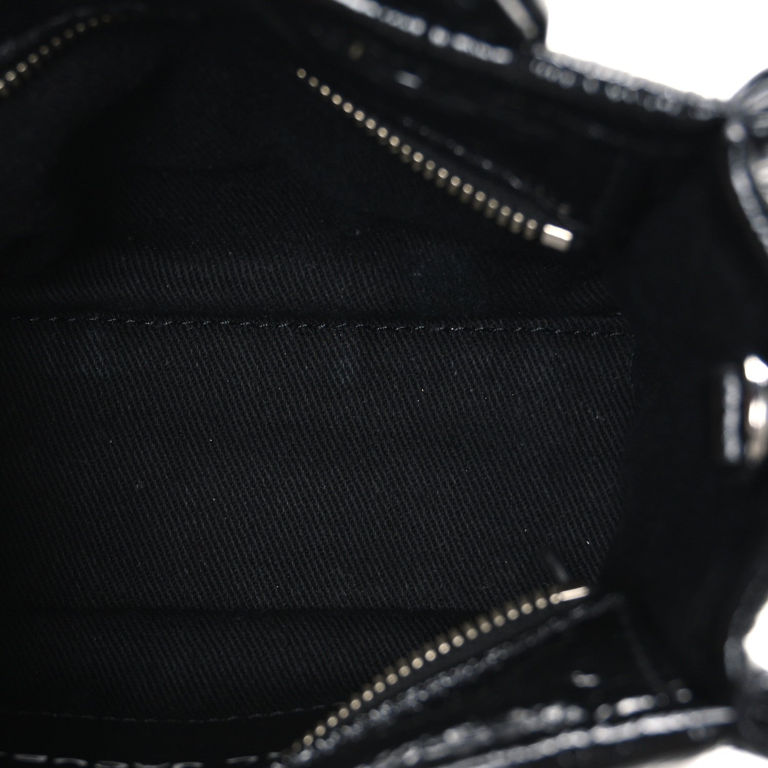 Shiny Crinkled Calfskin Mini The Tote Bag Black