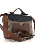 GG Supreme Monogram New Sakai Lux Calfskin Mini Padlock Flap Pocket Shoulder Bag Beige Ebony Black Cuir