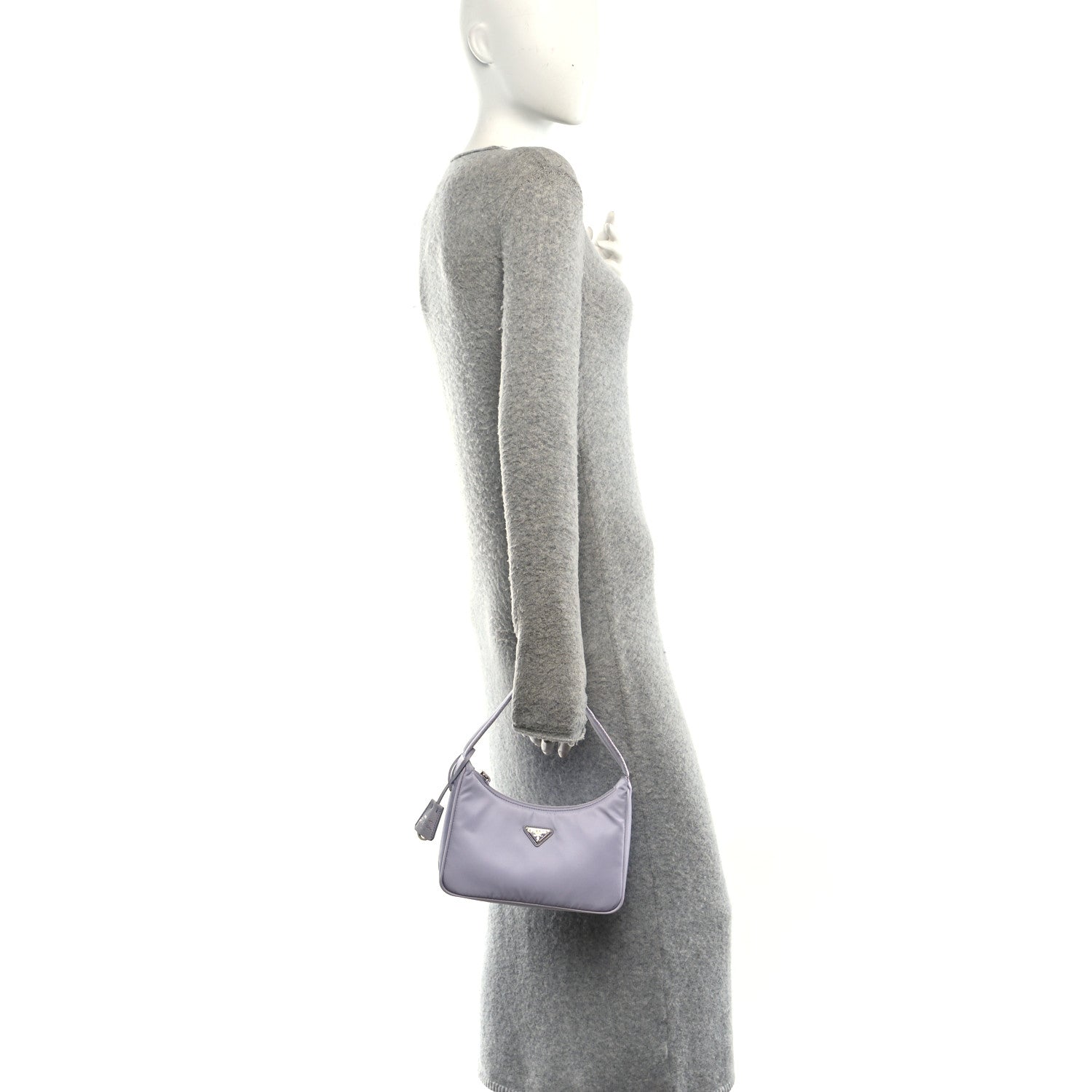 Re-Nylon Saffiano Mini Re-Edition 2000 Bag Glicine