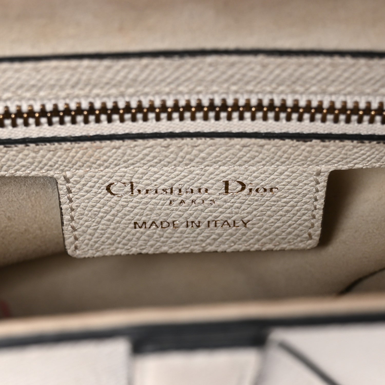 Grained Calfskin Saddle Bag White