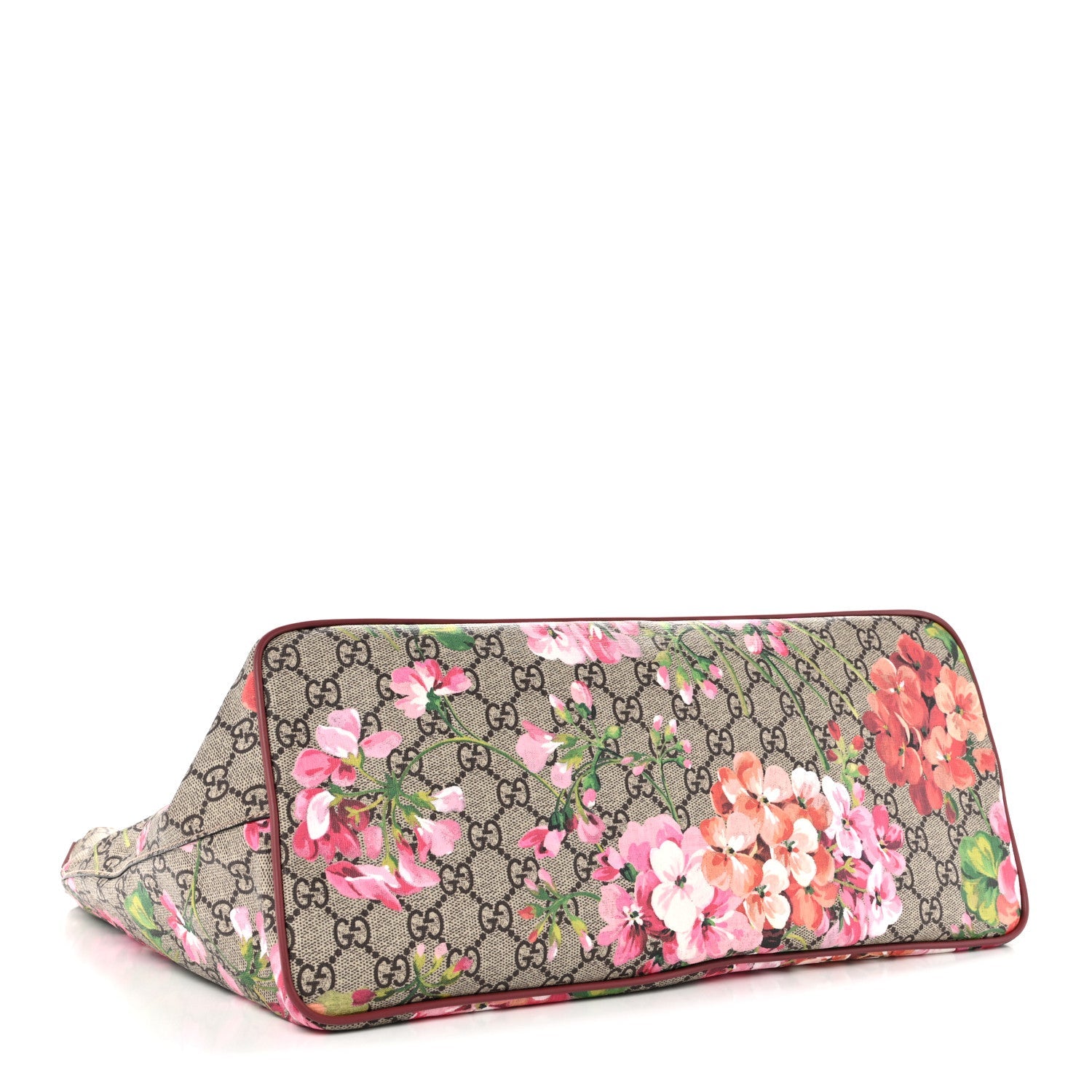 Soft GG Supreme Monogram Blooms Medium Crossbody Tote Beige Multicolor Dry Rose