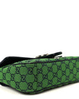 Monogram Multicolor Matelasse Diagonal Small GG Marmont Shoulder Bag Green Blue