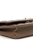 Caviar Quilted CC Turnlock Wallet On Chain WOC Brown