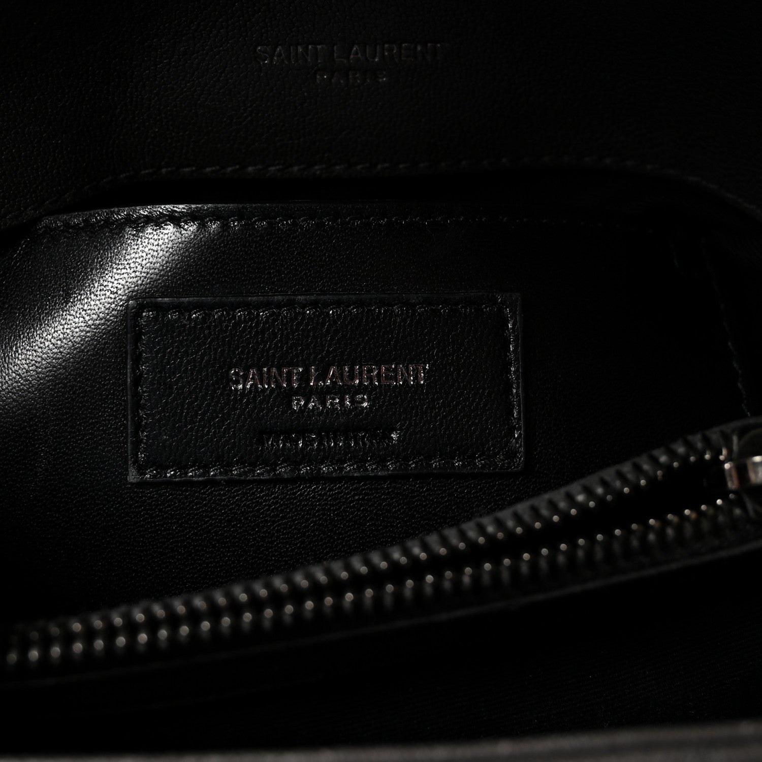 Sheepskin Matelasse Chevron Monogram Medium College Bag Asphalt