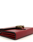 Calfskin Mini Dionysus Chain Wallet Hibiscus Red