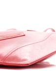 Glossy Calfskin Flat Luggage Shoulder Bag Ultra Red