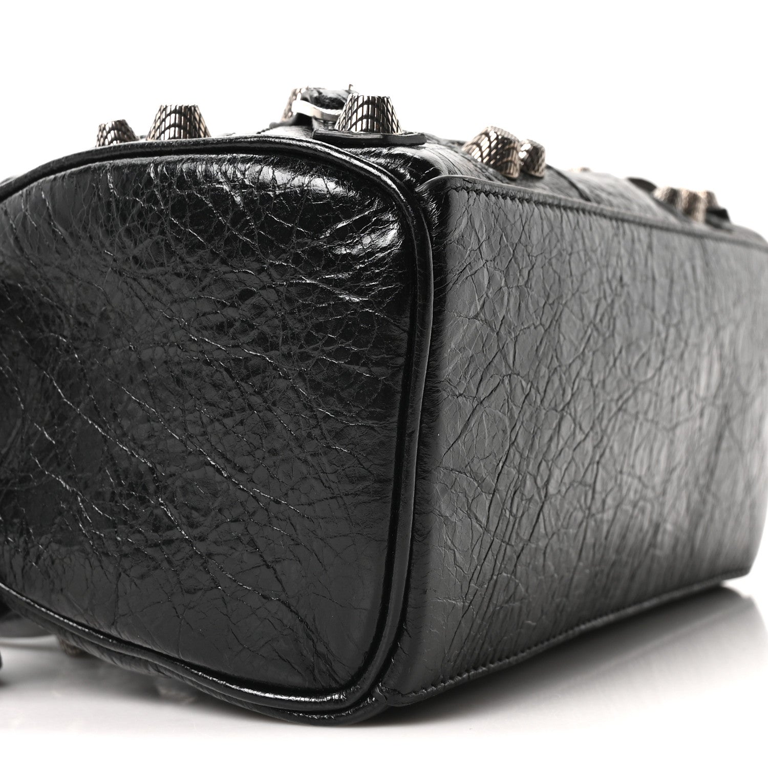 Agneau Arena Mini Le Cagole Duffle Crossbody Bag Black