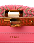 Vitello King Shiny Nappa Intreccio Petite Peekaboo I SEE U Satchel Pink Dalia