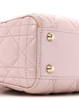 Metallic Lambskin Cannage Mini Lady D1OR Lotus