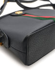 Calfskin GG Web Small Ophidia Dome Shoulder Bag Black