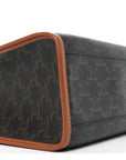 Triomphe Canvas Calfskin Mini Horizontal Cabas Tan