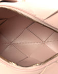 Lambskin Maxi Intrecciato Mini Cassette Camera Bag Macaroon