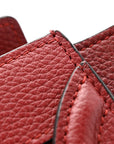Drummed Calfskin Nano Luggage Merlot