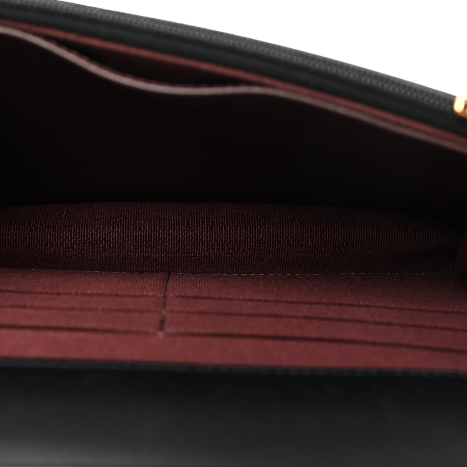 Lambskin Quilted Wallet On Chain WOC Black