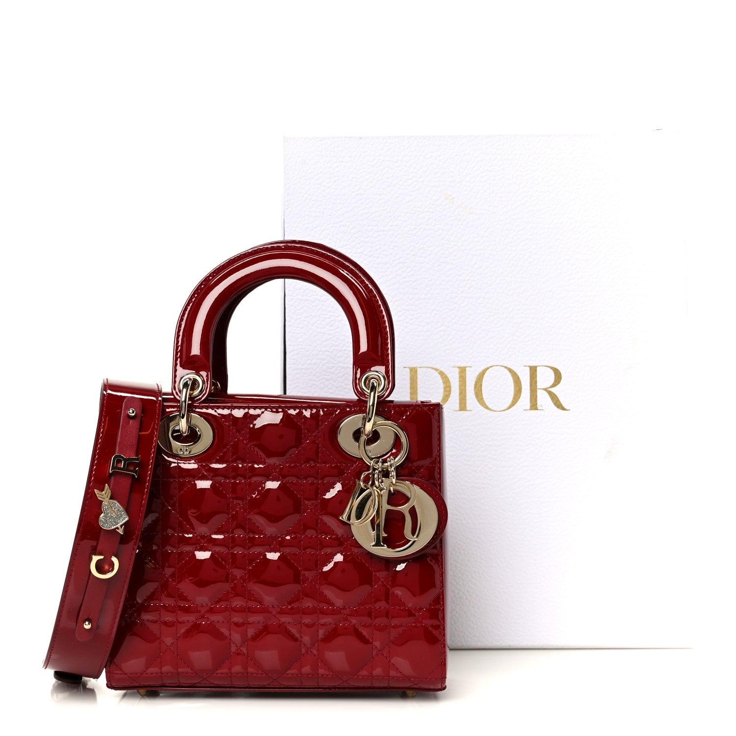 Patent Cannage Small My ABCD1OR Lady D1OR Cherry Red
